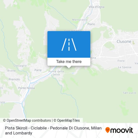Pista Skiroll - Ciclabile - Pedonale Di Clusone map