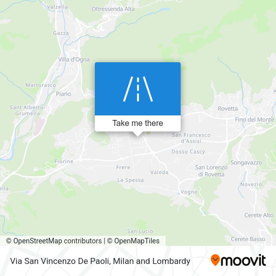 Via San Vincenzo De Paoli map
