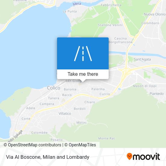 Via Al Boscone map