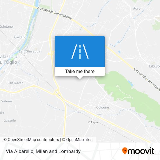 Via Albarello map