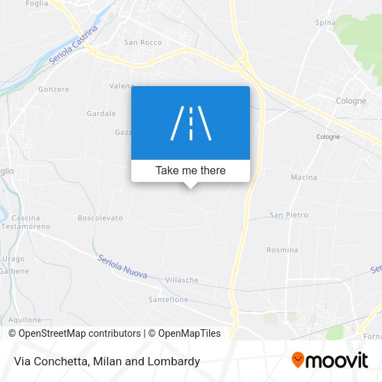 Via Conchetta map