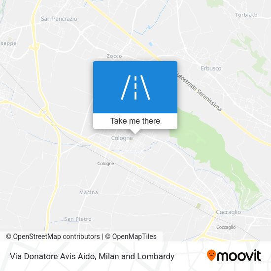 Via Donatore Avis Aido map