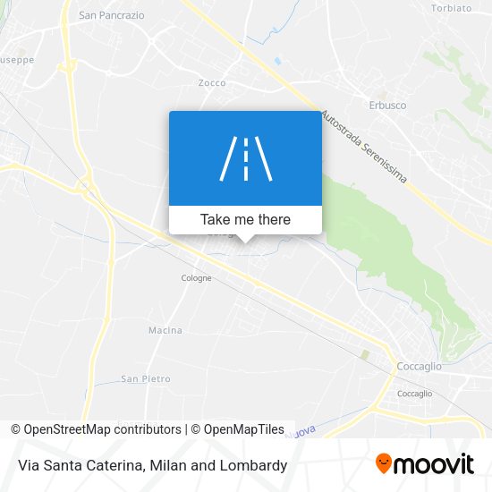 Via Santa Caterina map