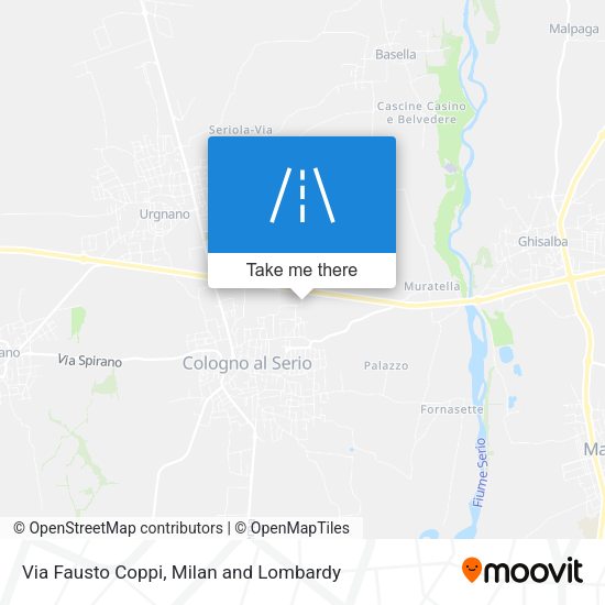 Via Fausto Coppi map