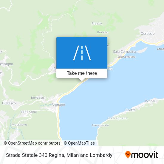 Strada Statale 340 Regina map