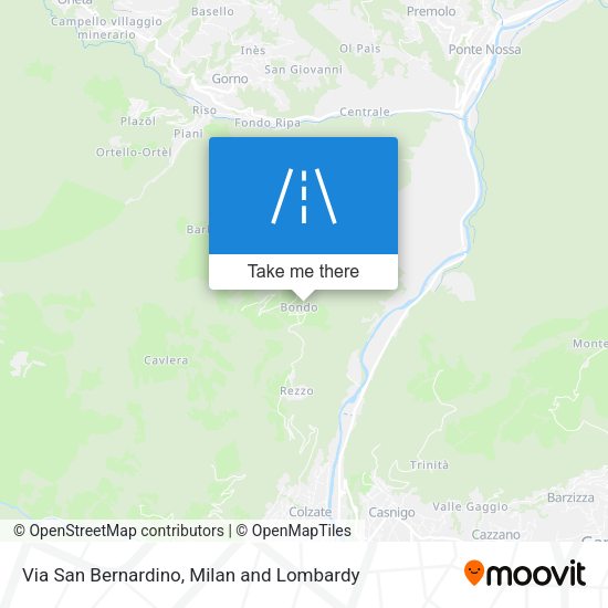 Via San Bernardino map