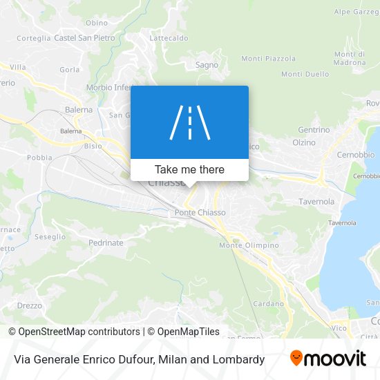 Via Generale Enrico Dufour map