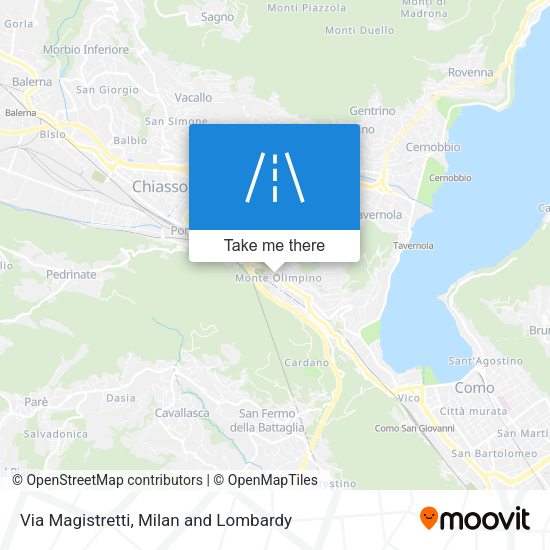 Via Magistretti map