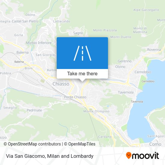 Via San Giacomo map