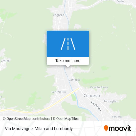 Via Maravagne map