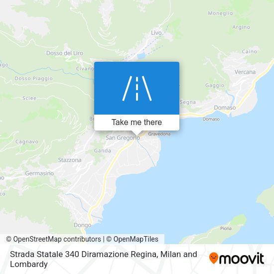 Strada Statale 340 Diramazione Regina map