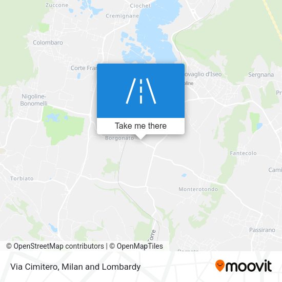 Via Cimitero map