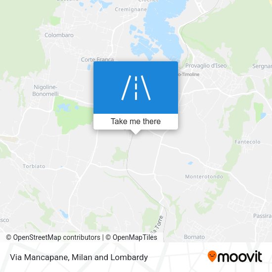 Via Mancapane map