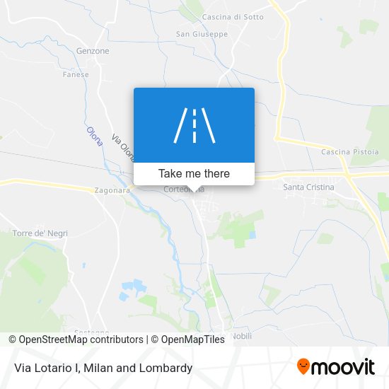 Via Lotario I map