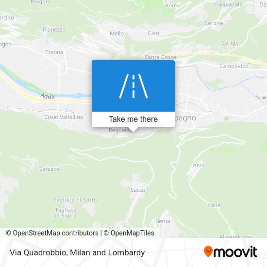 Via Quadrobbio map