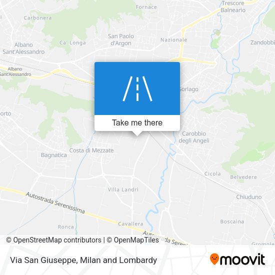 Via San Giuseppe map