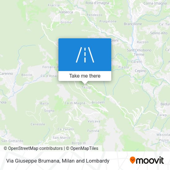 Via Giuseppe Brumana map