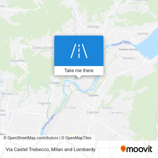 Via Castel Trebecco map