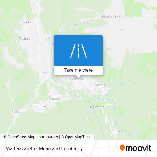 Via Lazzaretto map