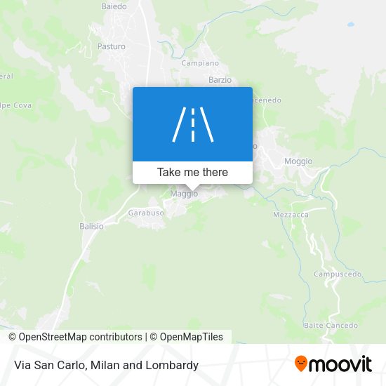 Via San Carlo map