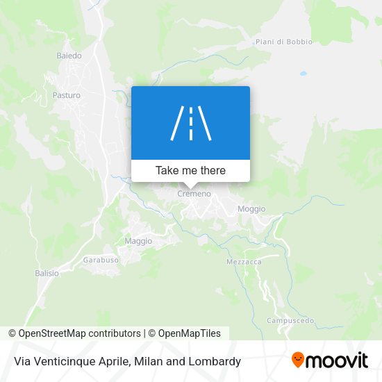 Via Venticinque Aprile map