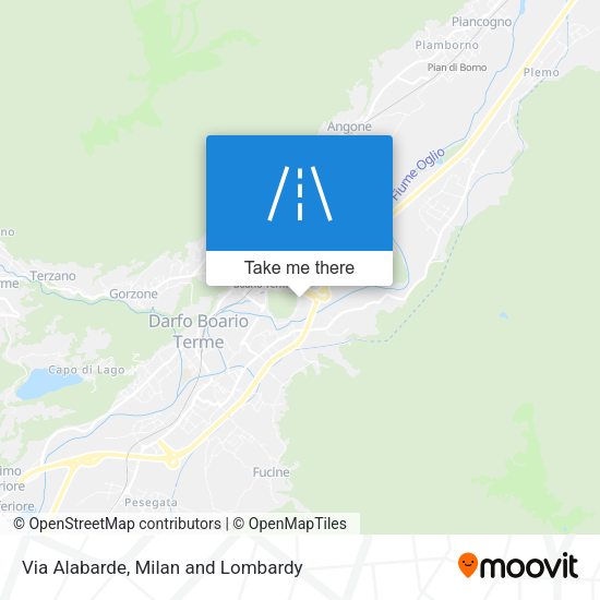 Via Alabarde map