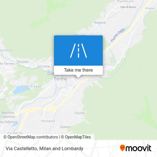 Via Castelletto map