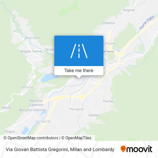 Via Giovan Battista Gregorini map