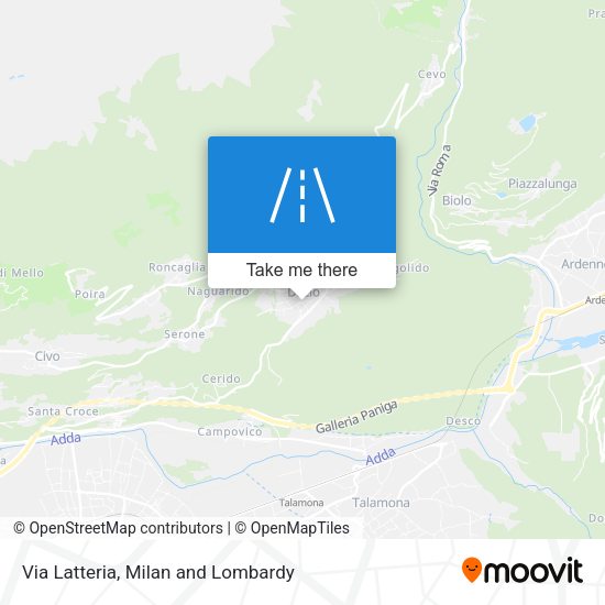 Via Latteria map