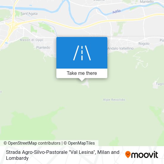 Strada Agro-Silvo-Pastorale "Val Lesina" map