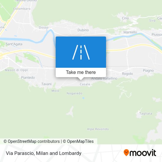Via Parascio map