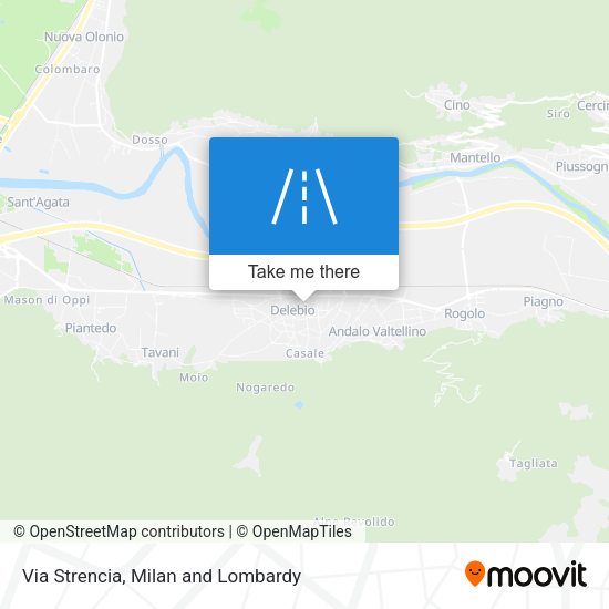 Via Strencia map