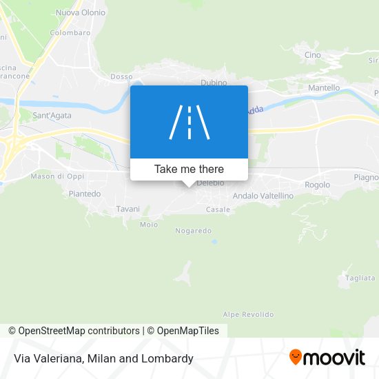 Via Valeriana map