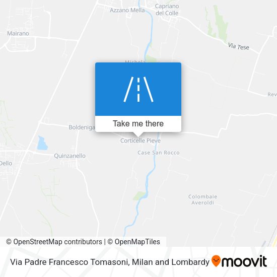 Via Padre Francesco Tomasoni map