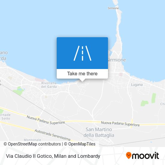 Via Claudio Il Gotico map