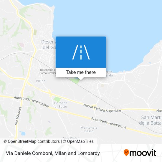 Via Daniele Comboni map