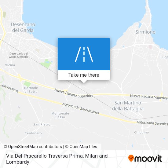 Via Del Pracarello Traversa Prima map