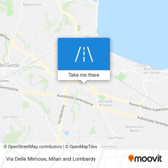Via Delle Mimose map