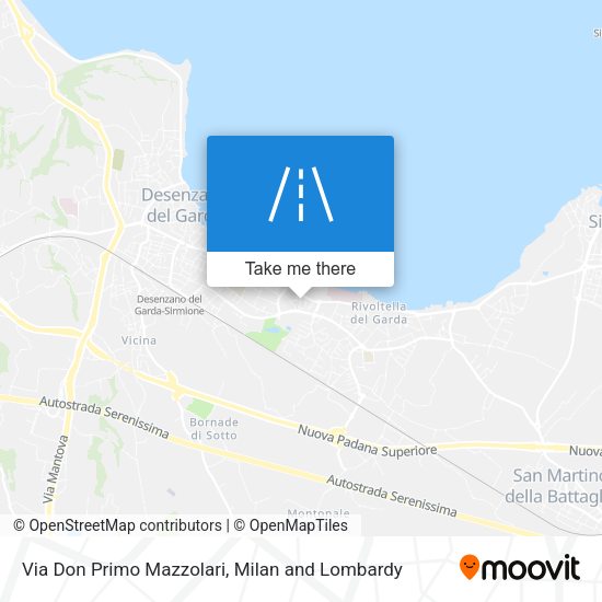 Via Don Primo Mazzolari map