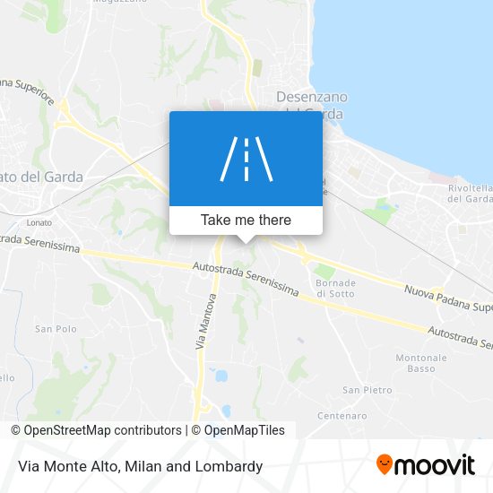 Via Monte Alto map