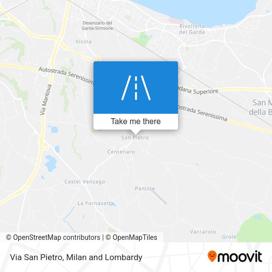Via San Pietro map
