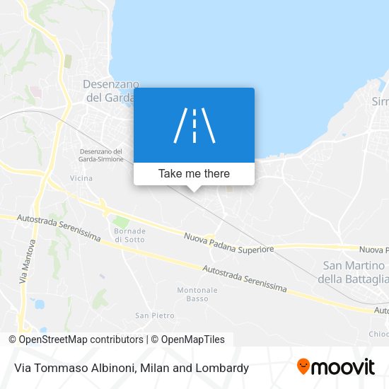 Via Tommaso Albinoni map