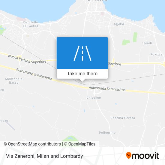 Via Zeneroni map