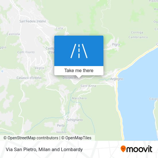 Via San Pietro map