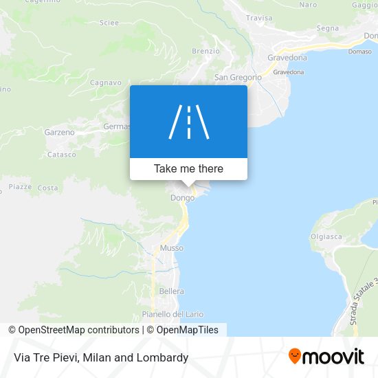 Via Tre Pievi map