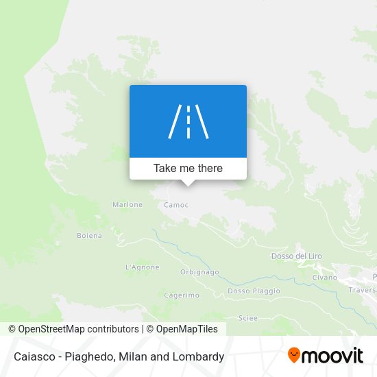 Caiasco - Piaghedo map