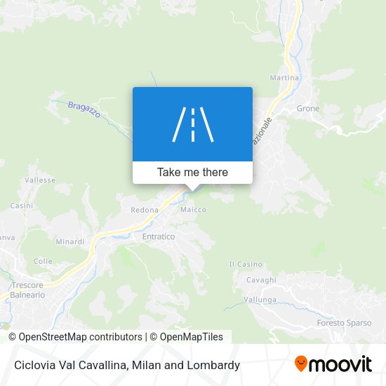 Ciclovia Val Cavallina map