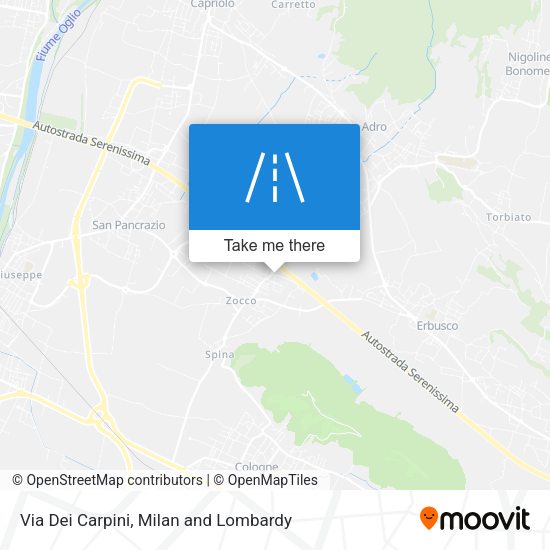 Via Dei Carpini map