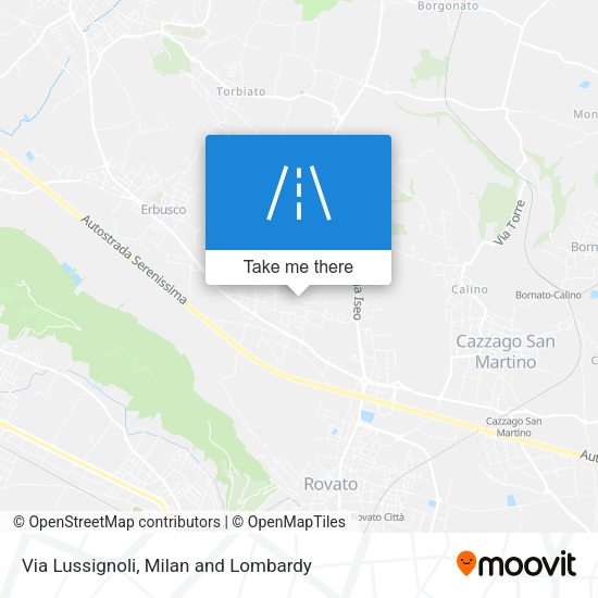 Via Lussignoli map
