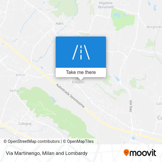Via Martinengo map